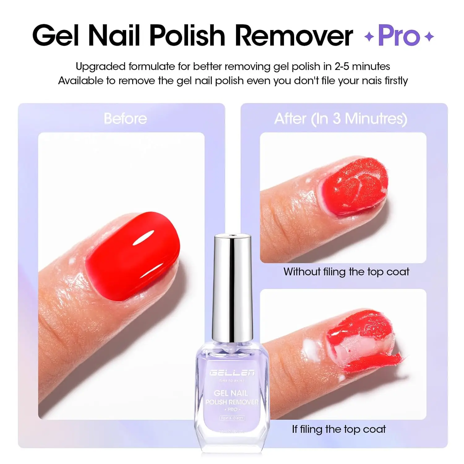 GELLEN Annie Nail Polish Top Coat for Gel Enamel Kit Pasta Shine Nails-pro With Peelable Remover Liquid Fast Latex Stuff Soaking