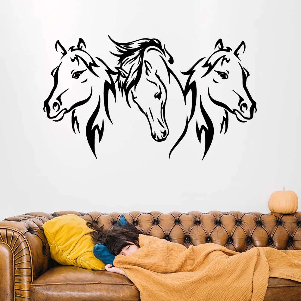 

1 pc nice strong horses wall sticker Wall Decal Living Room Removable Mural For Kids Rooms Diy Home Decoration Vinyl Decals