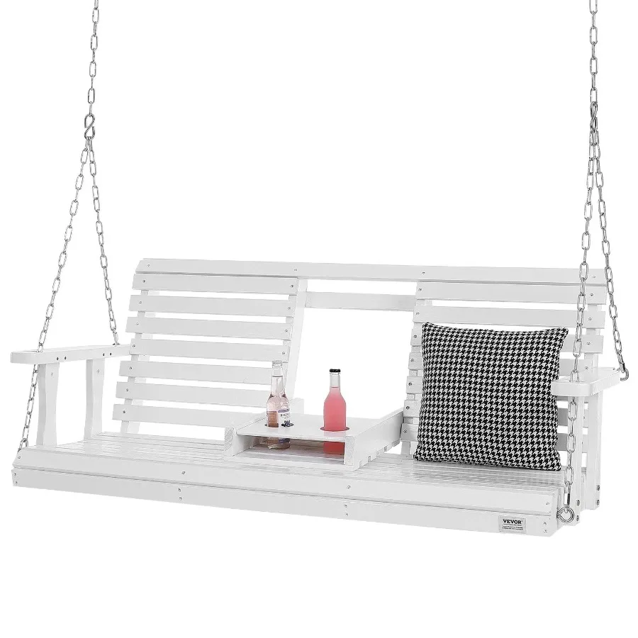 

VEVOR Wooden Porch Swing 5 ft, Patio bench swing for Courtyard & Garden, Upgraded 880 lbs Strong Load Capacity, Heavy Duty Swin