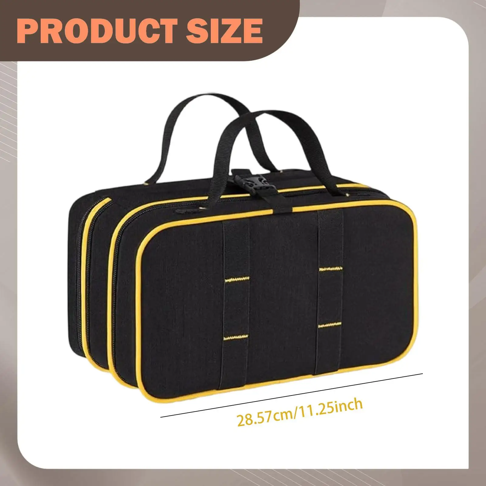 Folding Electrician Tool Roll Organizer Bag Wear Resistant Waterproof Storage Tote for Technician Tools
