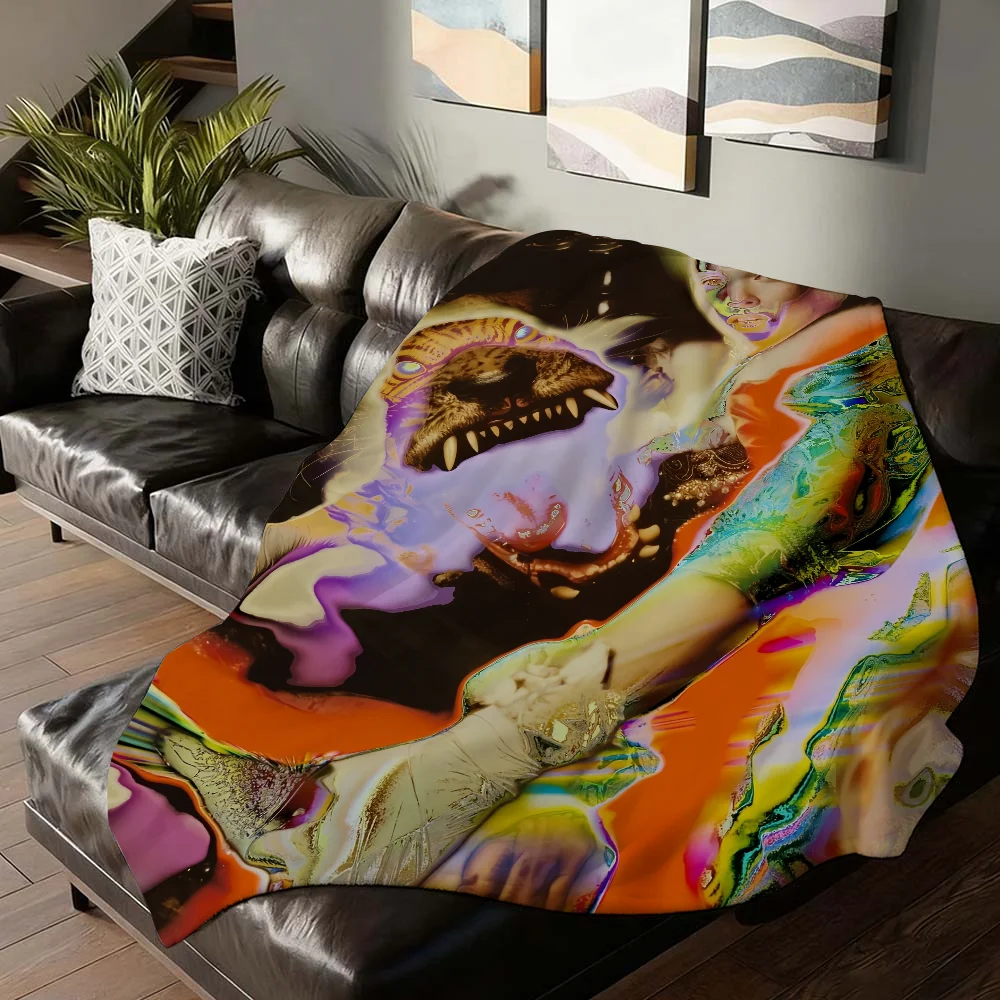 بطانية غبية للمغنية إيما لويز ناعمة وصديقة للبشرة لسرير الأريكة ومفرش سرير قيلولة لحاف جميع المواسم #4