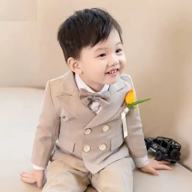 Newborn Baby Boys 1 Year Luxurious Birthday Dress Kids New Year Photograph Suit  Children Formal Wedding Performance Tuxedo Wear