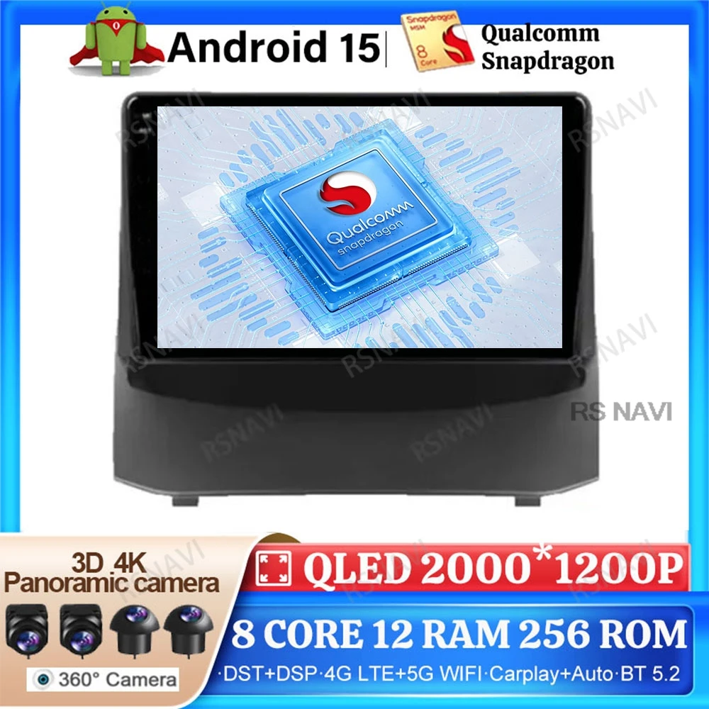 Android 15 Car Radio For Ford Fiesta Mk 6 2009 - 2018 4G LTE Viedo Player GPS Stereo Multimedia Head Unit DVD Qualcomm QLED DSP