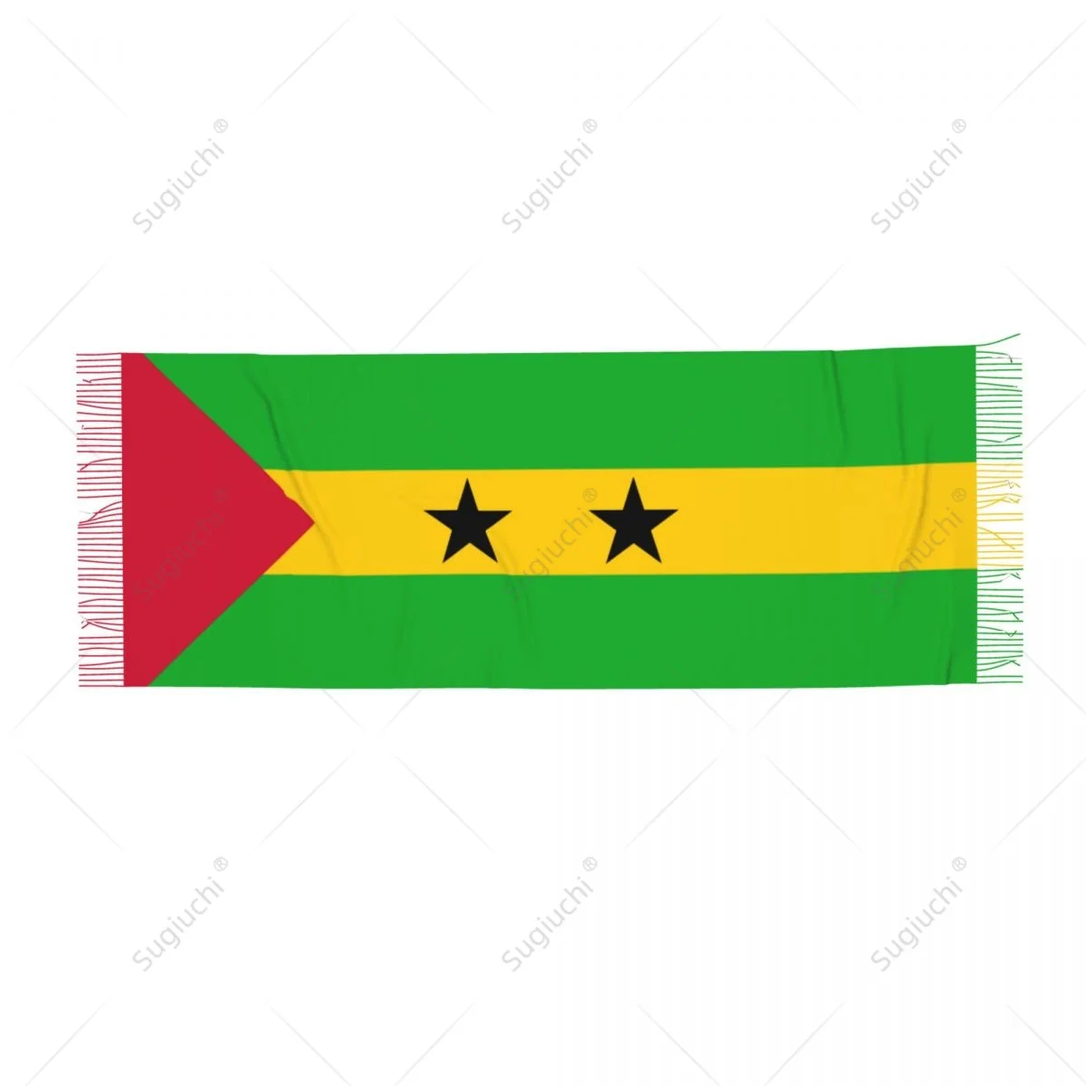 SAO Tome ผ้าพันคอผ้าพันคอผ้าพันคอลายธงชาติ, ผ้าคลุมไหล่ให้ความอบอุ่นสำหรับทั้งชายและหญิงใช้ได้ทั้งชายและหญิง