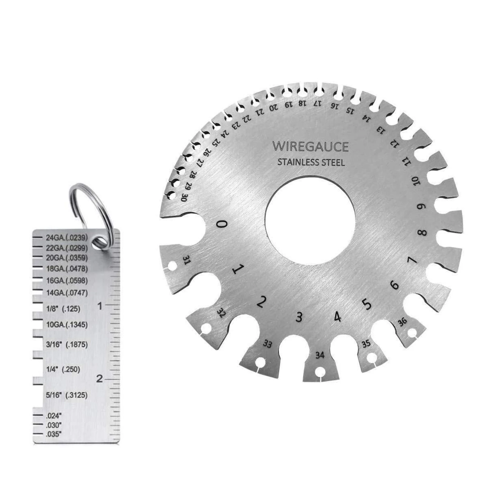 Weld Inspection Gauge Measurement Markings Metal Joining Seam Gauge Weld Inspection Ruler Hanging Loop Industrial Tool