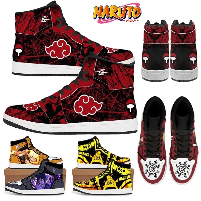 Anime NarAAPU High Top Sneakers pour hommes et femmes, chaussures décontractées en cuir, baskets de sport de rue de dessin animé, cadeaux de basket-ball, mode