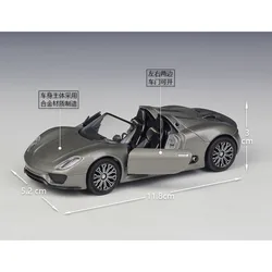Welly 1/36 918 Spyder Concept Carrera RS GT3 Alloy Car Model Diecasts &Toy Vehicles Metal Toy Car High Collection Kid Gift