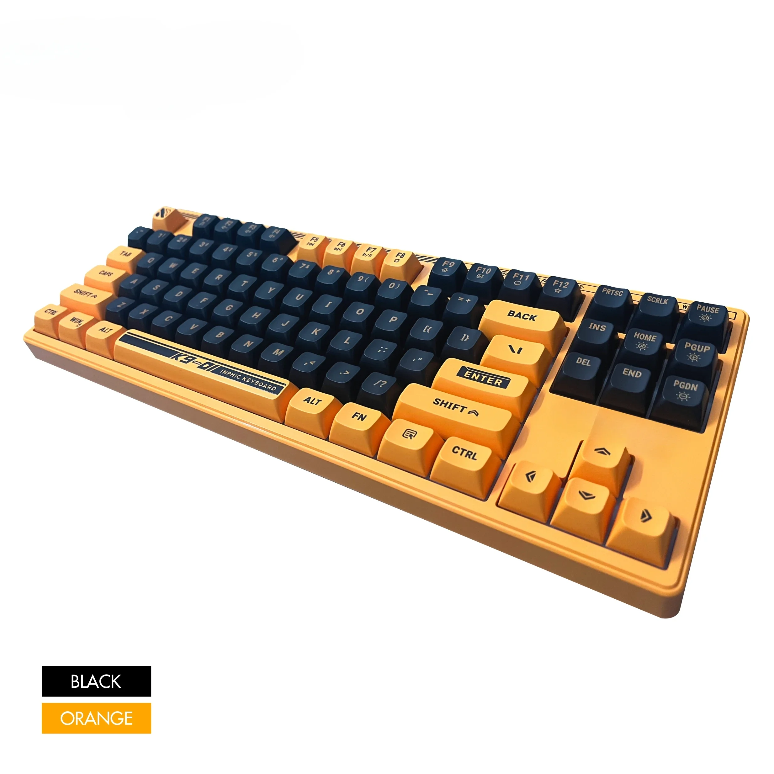 Imagem -04 - Teclado Silencioso com Fio K901 Amarelo e Preto Tendência Estilo Mech Design Impermeável 26 Teclas Teclado para Jogos sem Gangues 87 Teclas