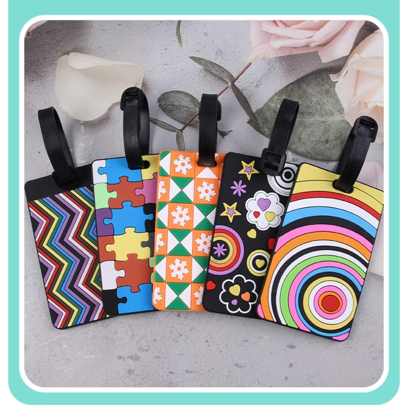 Fashion PVC Luggage Tag Boarding Pass Luggage Tags Suitcase Address Label Travel Accessories Bag Tags for Luggage