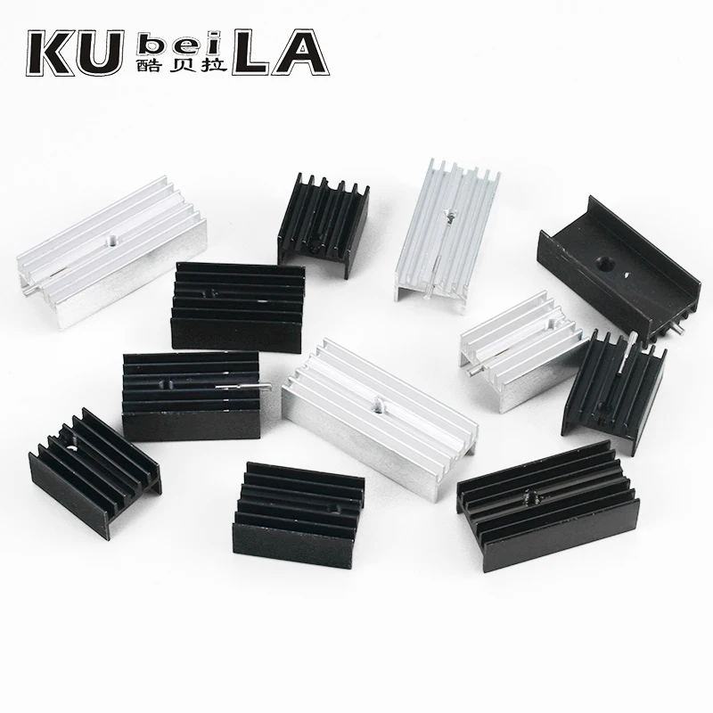 5PCS Pinned Heat Sink Aluminium TO-220/7805/7812 15*10*16/20/25/30/35mm