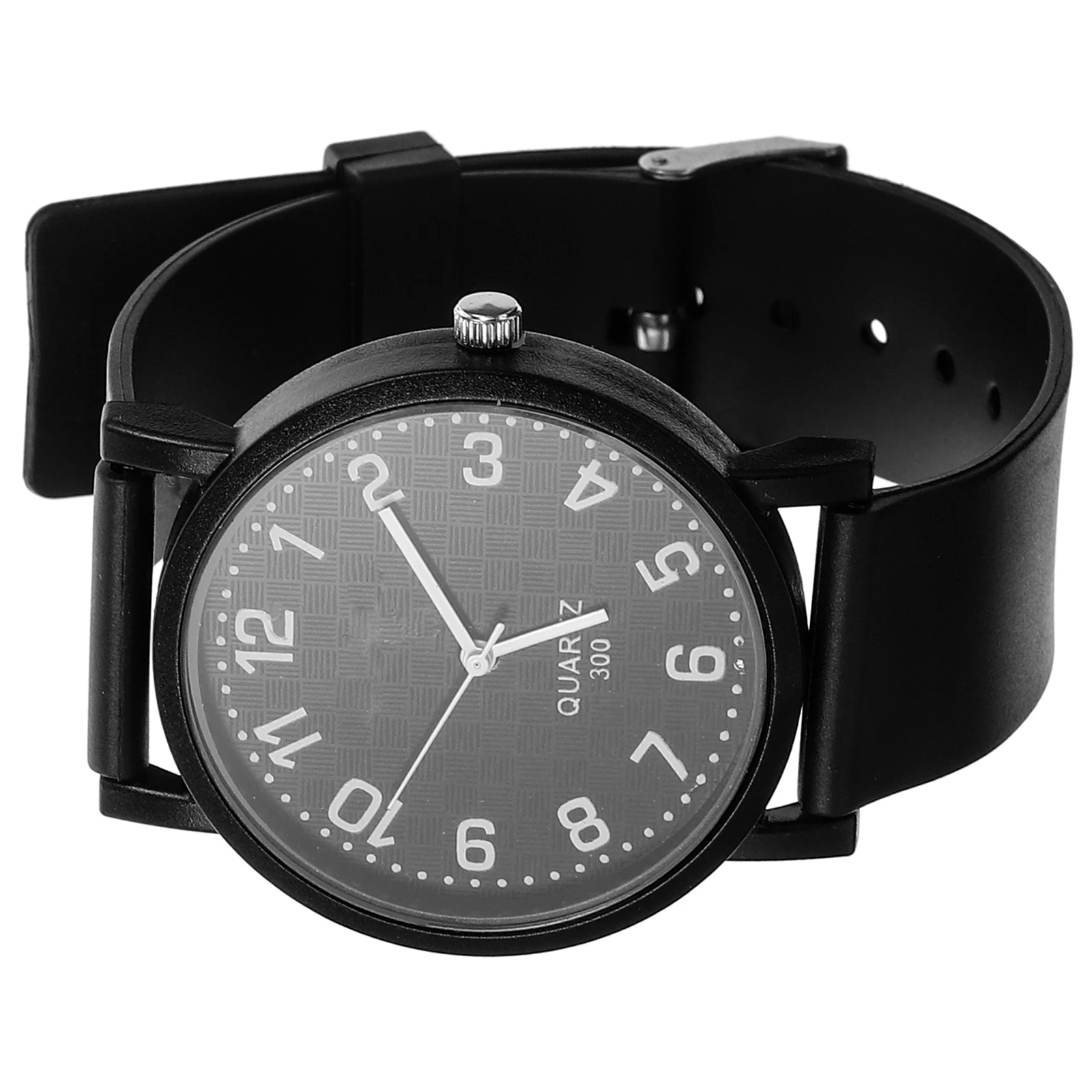 

Retro Quartz Watch Silicone Band Student Casual Sport Wristwatch Adjustable Clock Decorative Gift For