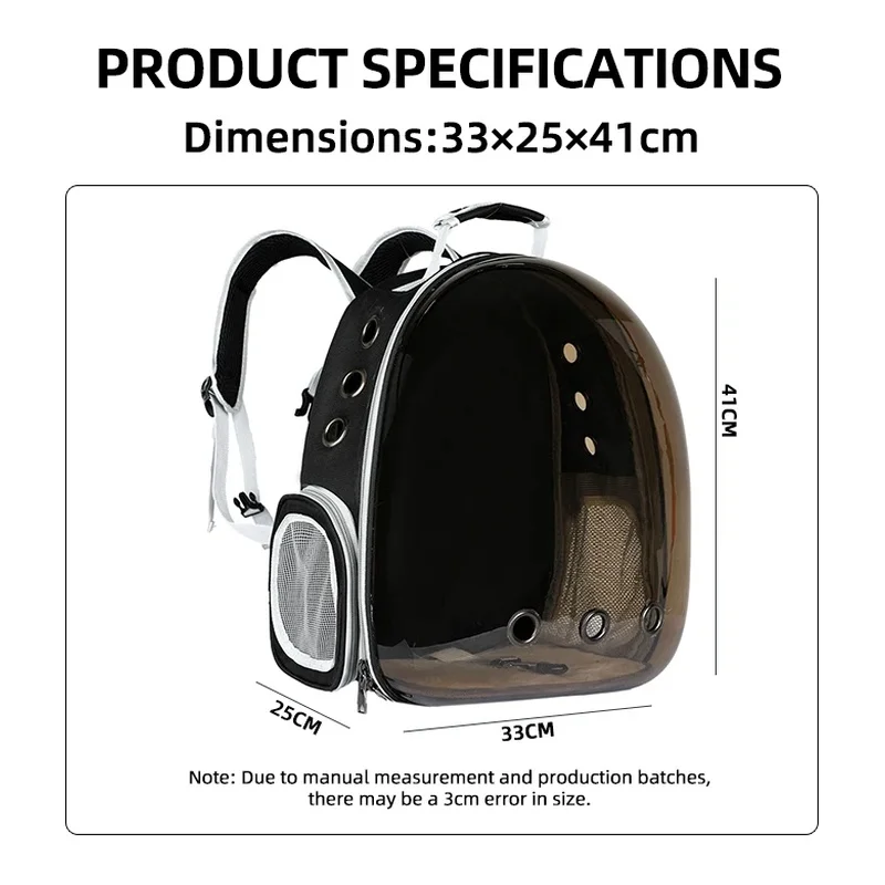Transparent Capsule Pet Carrier Large Capacity Durable Portable Outdoor Travel Backpack Handbag For Small CatsDogs Transport Bag