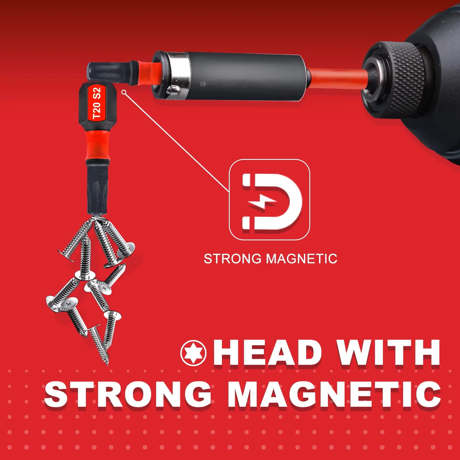 1 Inches T7-T40 Torx Screwdriver Bit Set,Impact Tough Magnetic S2 Alloy Steel Star Bit with Sase