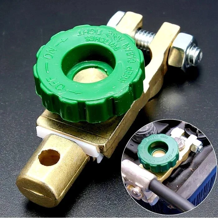 Universal Car Copper Battery Disconnect Switch Power Post Terminal Clamp for Car Power Protection and Anti-leakage Vehicle Parts