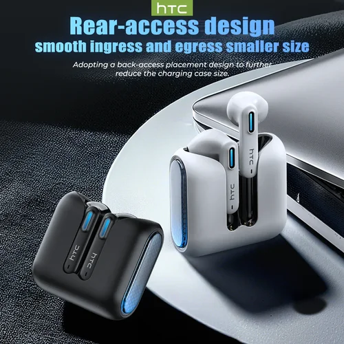 Imagen 2 del producto 【HTC NE49】auriculares Bluetooth V6.0 auriculares inalámbricos deportivos TWS Mini auriculares de latencia ultrabaja graves HD de larga duración
