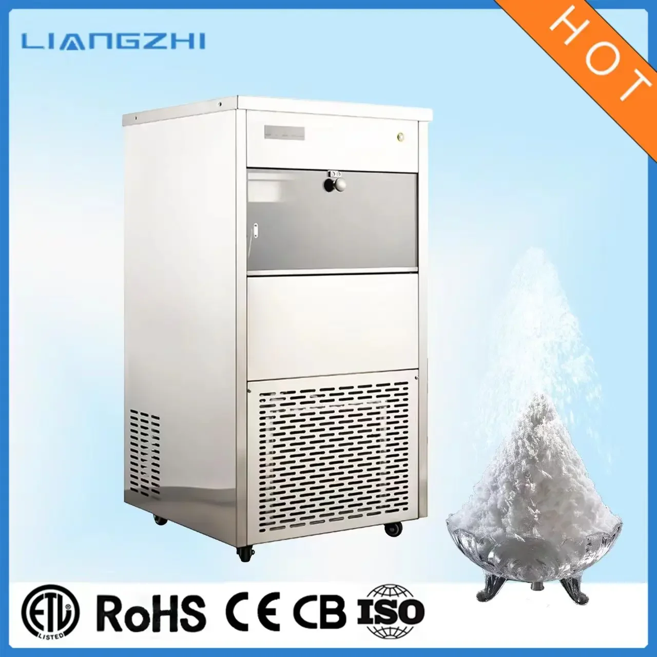 60Kg Per Day LZ-120 Intelligent Fresh Ice Machine Commercial Snowflake Ice Machine