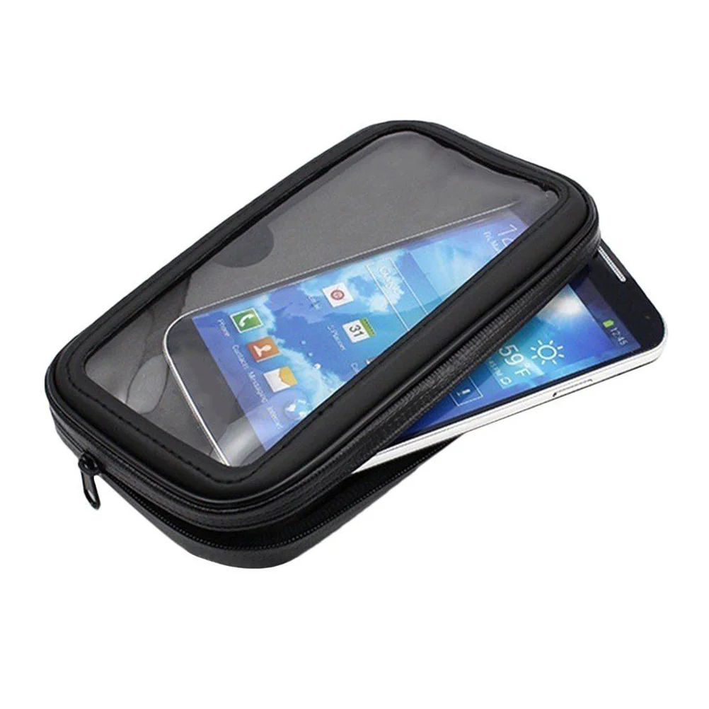 

1Pcs Bike Frame Pack Waterproof Durable Easy Carry Large Room Size L Black Bike Phone Bag Handlebar Bag for Bicycle