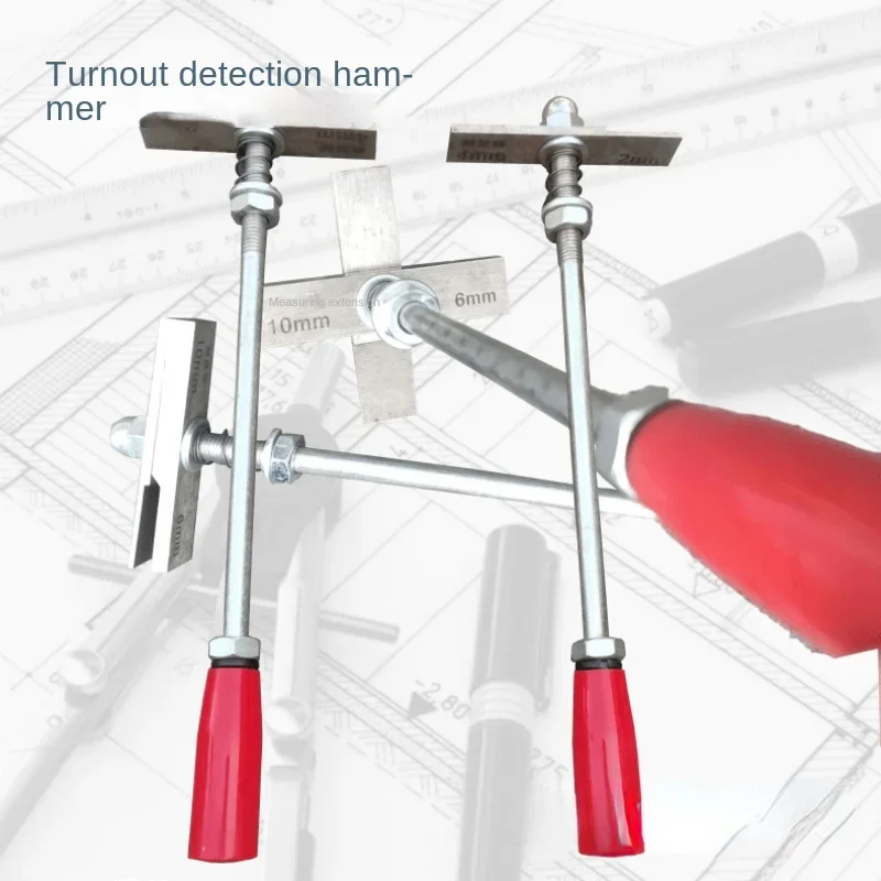 

Turnout Detection Hammer Rail Inspection Hammer Close Sticker Measuring Ruler 2 Mm4mm6mm10mm Turnout Gap Detection Hammer