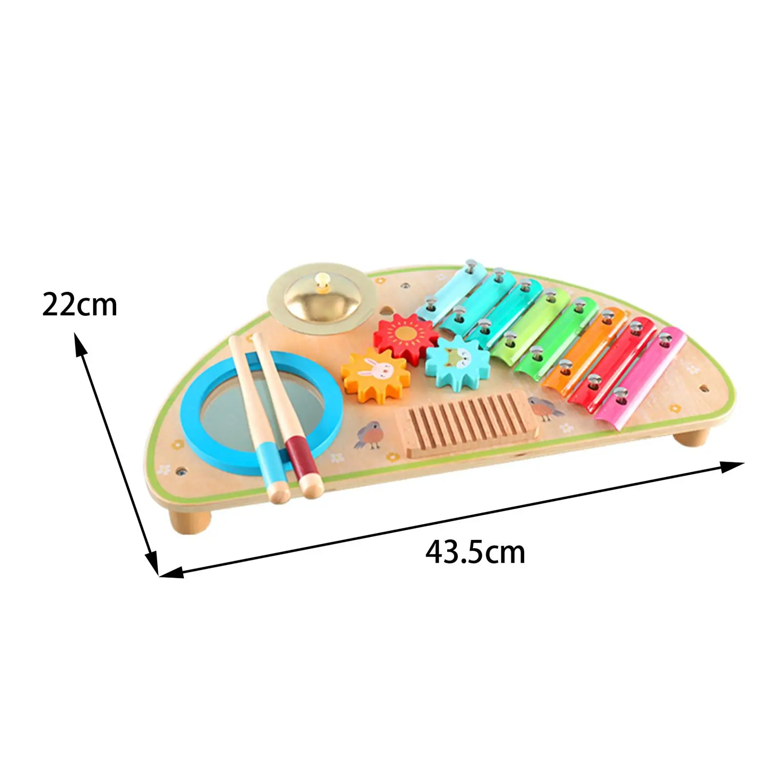 Holz-Xylophon-Kleinkinder-Trommel-Set, Kindergarten, Kreativität, Musikinstrument, Spielzeug für Kleinkinder im Alter von 3, 4, 5 und 6 Jahren, Jungen und Mädchen