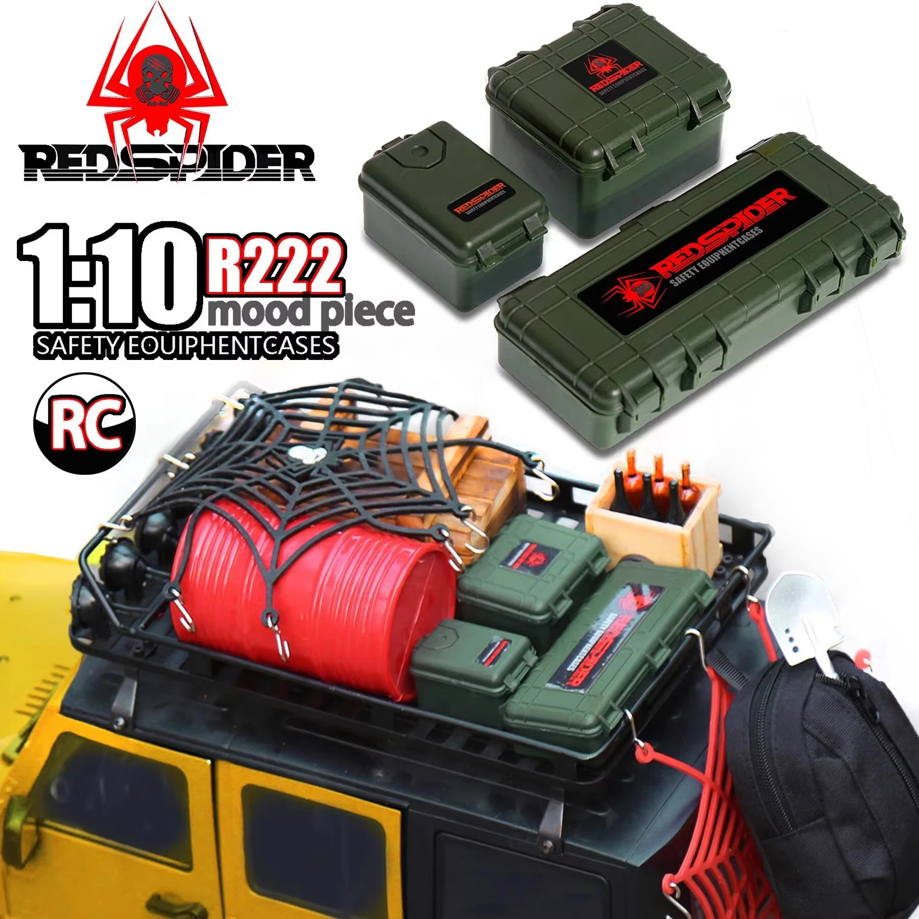 3PCS 1:10 Decor Accessories Plastic Storage Box for Axial SCX10 TRX4 TRX6 D90 Tamiya CC01 Car Truck Screw Box - view 3