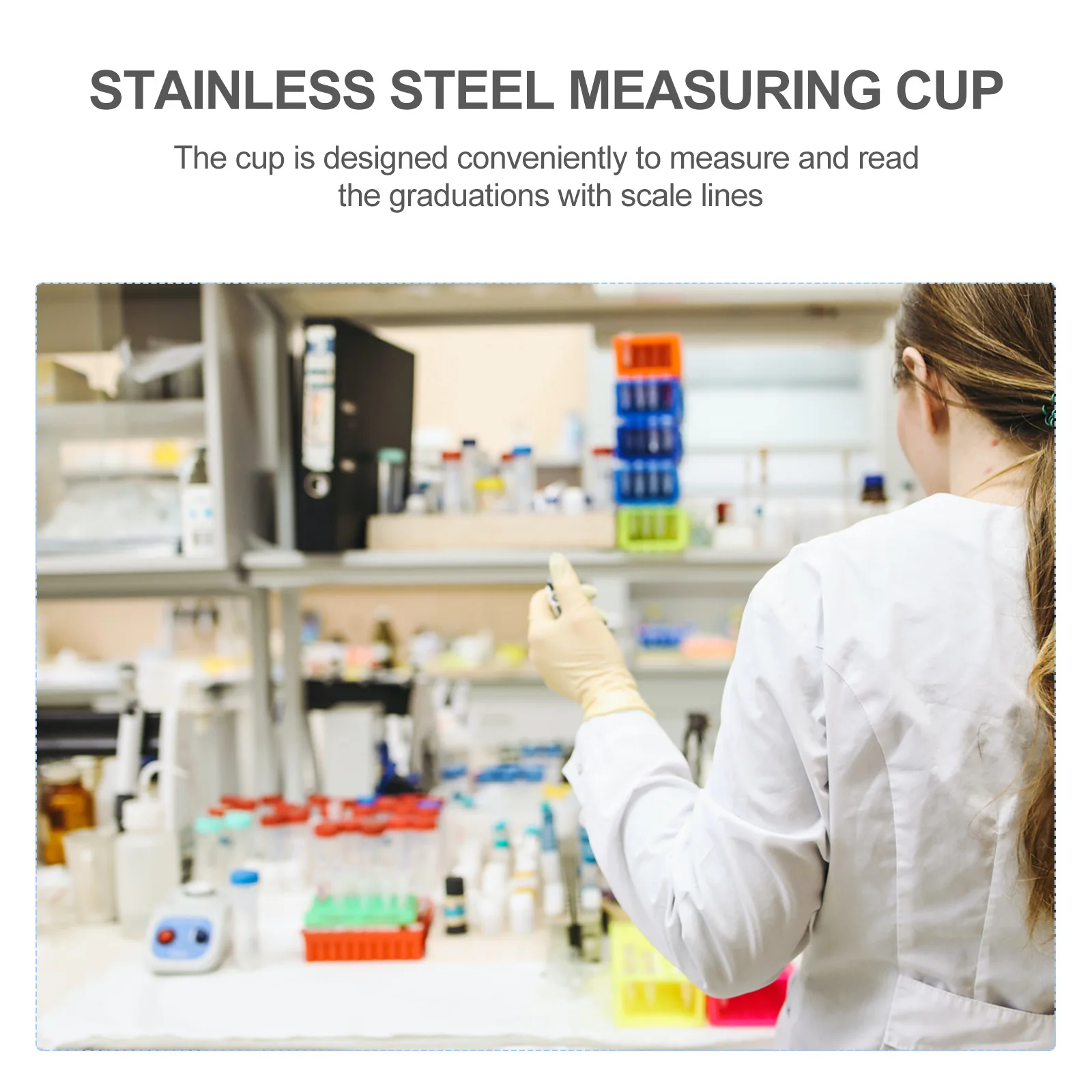 

1Pcs Stainless Steel Measuring Cup 550ml Lightweight Scaled Liquid Coffee Milk Tea Baking Supplies Kitchen Utensil