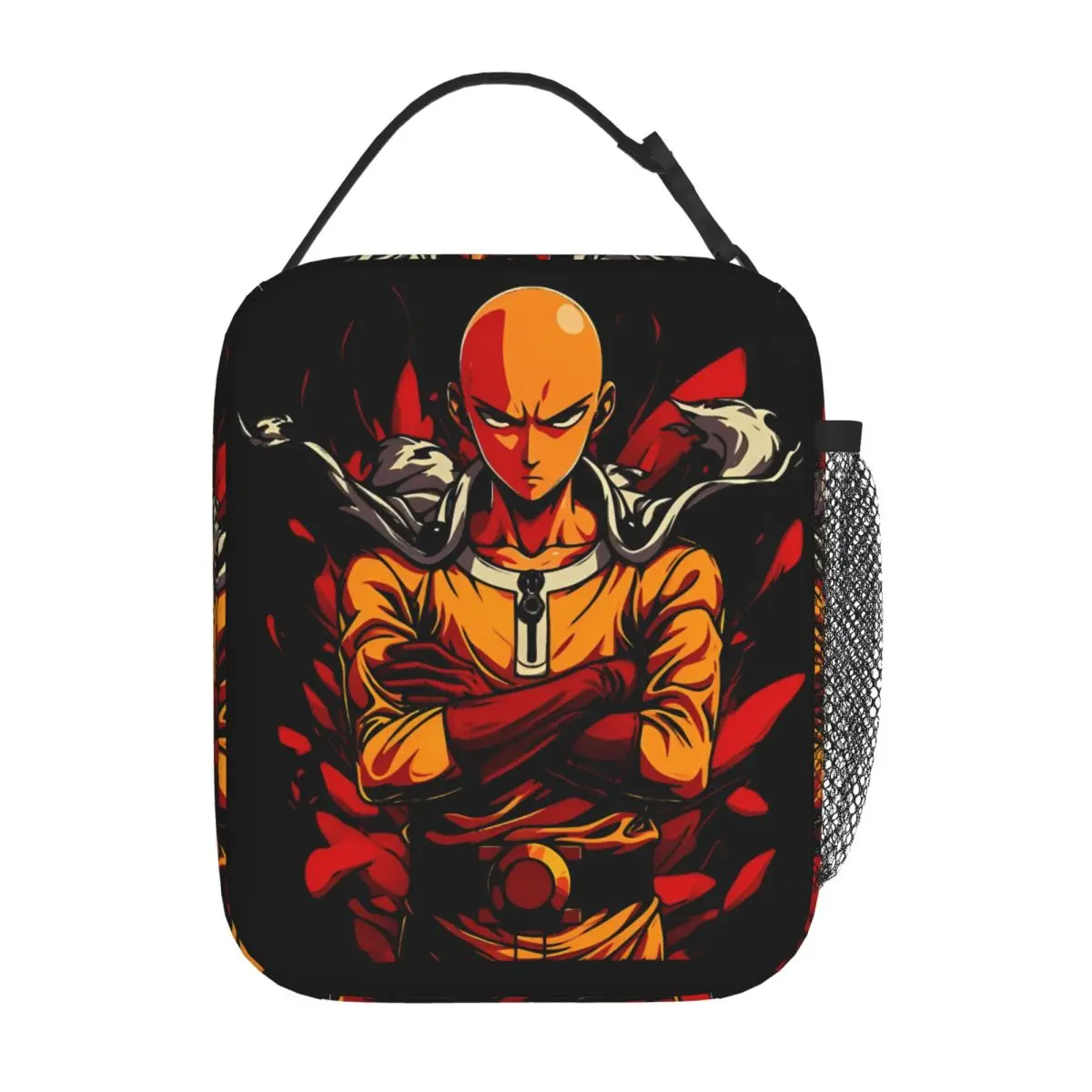 One Punch Man Saitama معزول حقيبة الغداء حاوية وجبة كبيرة حقيبة للحفاظ على البرودة حمل صندوق الغداء الشاطئ في الهواء الطلق الرجال النساء