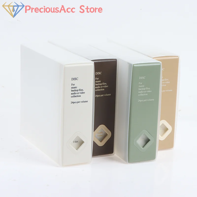 24 Disc CD DVD Organizer Case Portable Hard Shell Media Holder Album Box for Home Travel Collection for Compact Media Storage