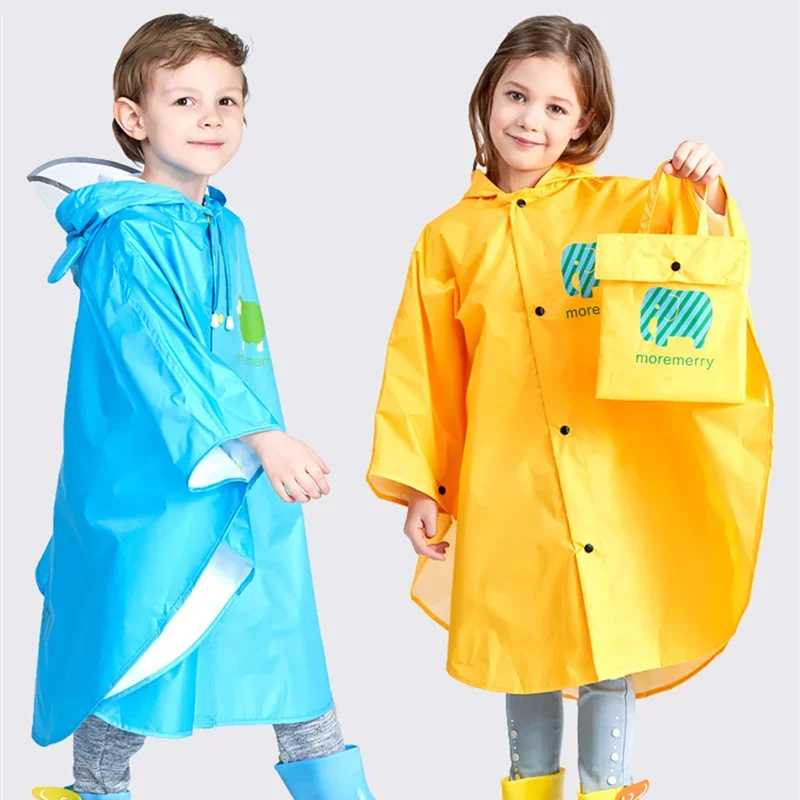 M size Children Poncho Raincoat Kids Boys Cloak Type Rainwear Rain Coat Waterproof Baby Animal Raincoats Student Girls Poncho