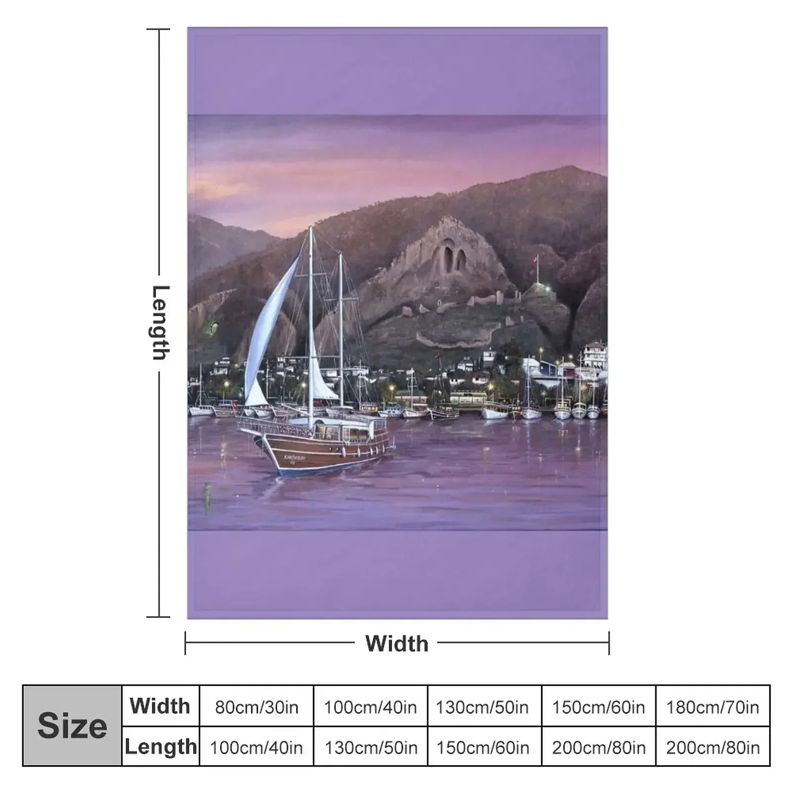 Sails at Sundown Throw Blanket couch cozy soft plush fuzzy picnic outdoor blanket