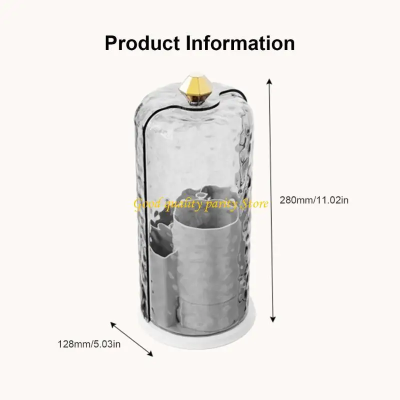 M4YA Desktop Cepillo maquillaje Organizadores cepillo maquillaje giratorio para mujer