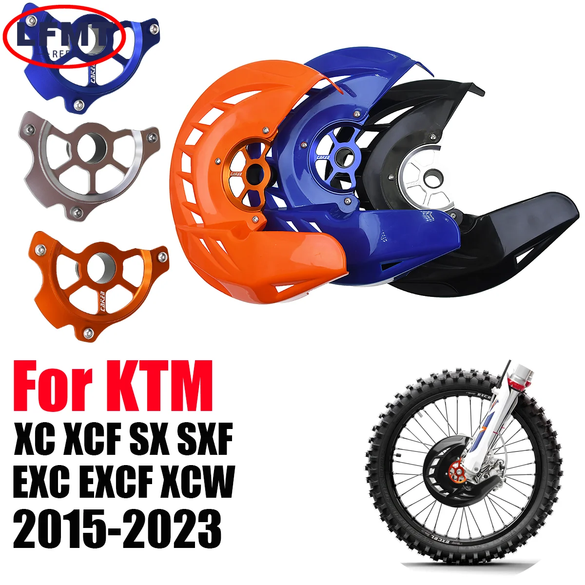 

22mm 26mm Front Brake Disc Guard For KTM Husqvarna 125-400 450 530 SX SXF XC XCF EXC EXCF TC FC Motorcycle Brake Cover 2015-2022