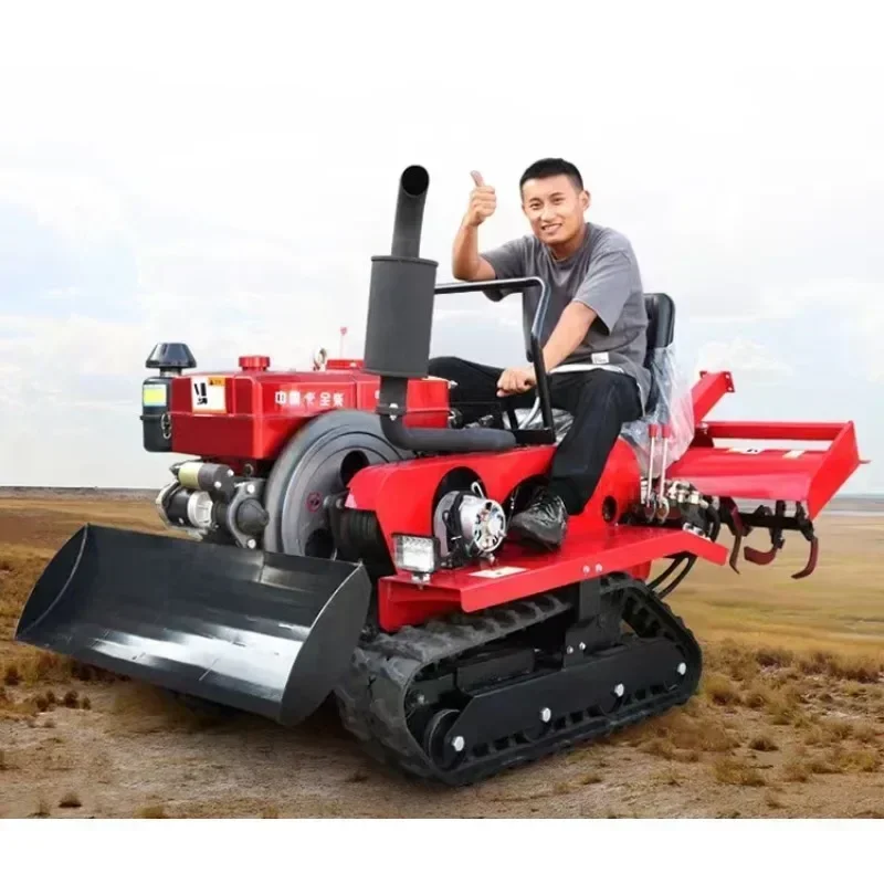 Agricultural Machinery 25Hp Micro Remote-controlled Tracked Cultivator, Four Wheeled Tractor for Sale, Hot Selling