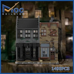 1495pcs Classic Movie MOC Borgin and Burke's McHavelock's Wizarding Headgear Building Block Castle Model DIY Assembly Brick Toy