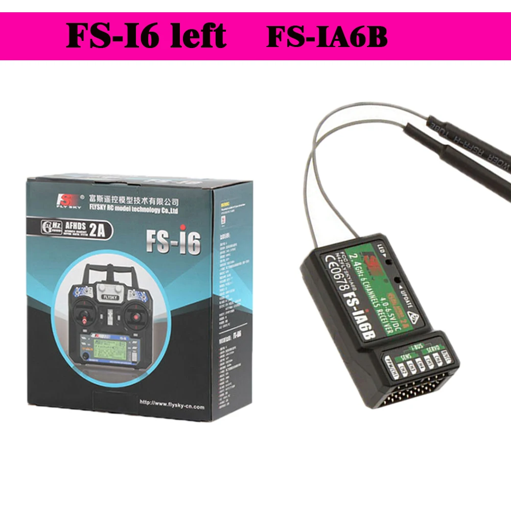 Original FLYSKY FS-I6 6 Channel 2.4GHz Remote Controller Rc Transmitter With Receiver For Rc Airplane Boat Helicopter