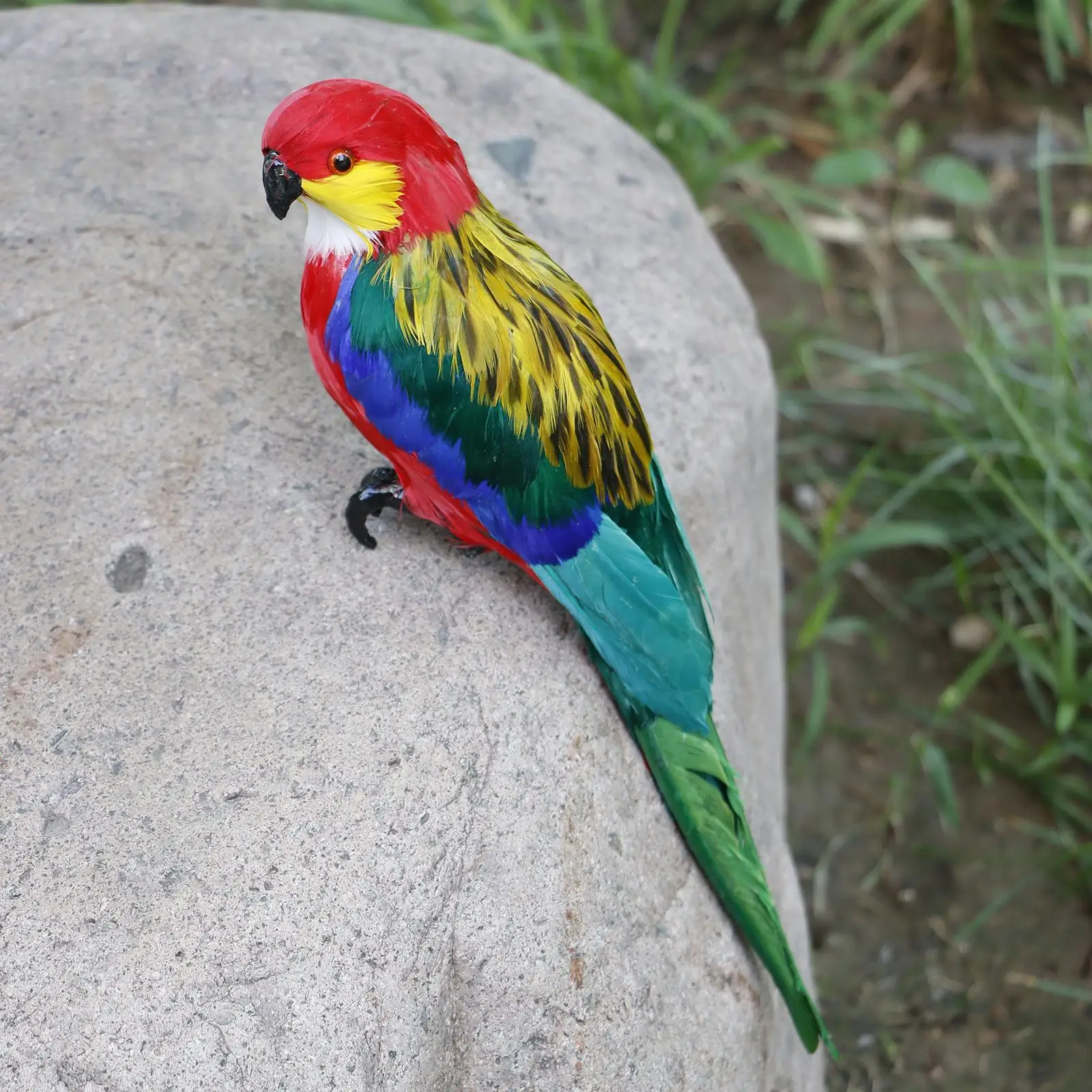 Feathered Parrot Sculpture - Exquisite Home Decor Accent