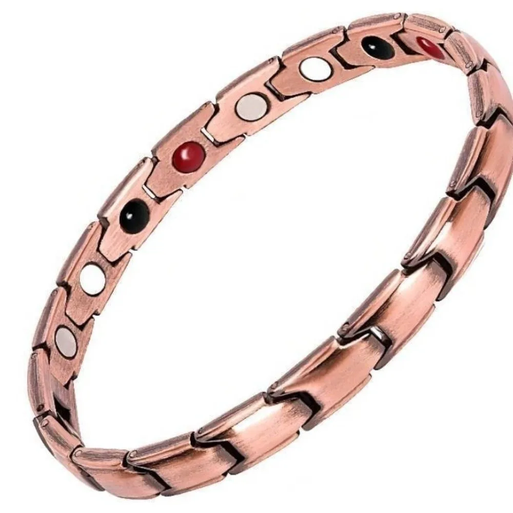 Retro Magnet Couple Bracelets Stainless Steel Charm Design Stainless Steel Bracelet Adjustable Hand Chain Magnetic Link Chain