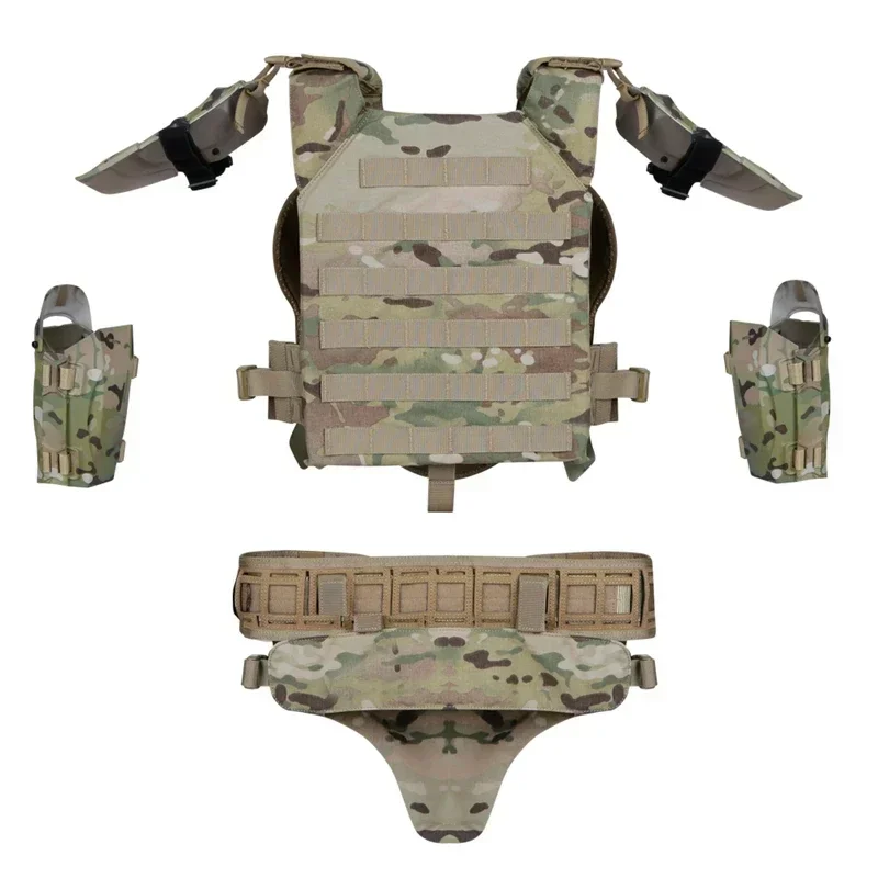 Tactical Armor Suit Multi-Function Gear Adjustable Hunting Equipment Elbow Pad Waist Seal Airsoft Shooting Paintball Accessories