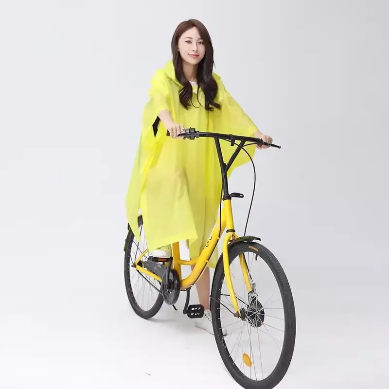 Transparent Windproof Bicycle Motorcycle Raincoat Woman Rain Poncho Impermeable EVA Hiking Raincoats For Man