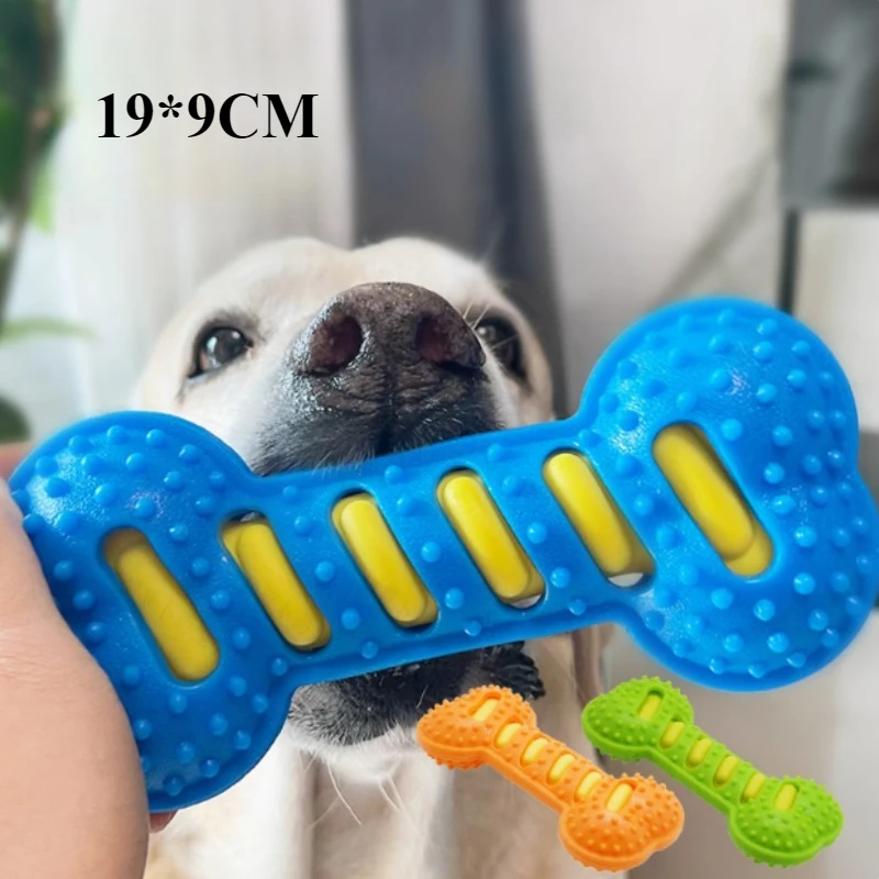 Pet Dog Chew Toy Teeth Cleaning Molar Stick Rubber Bone Toy Puppy Interactive Stick Dog Chewing Bite Toys