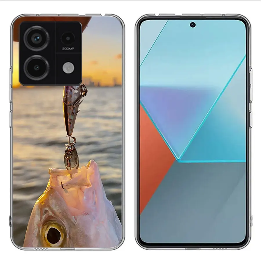 Fishing Professional Bait Joint bait Clear Phone Case For Xiaomi Redmi Note 11 11S 11T 11E 10 10S 9 9S 9T 8 8T Pro 7 K70 K60 K20