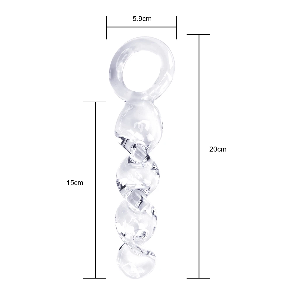 IKOKY Anal Plug Fake Long Penis Cock Sex Toys for Women Pyrex Crystal Vagina Massage Female Masturbation Glass Dildo