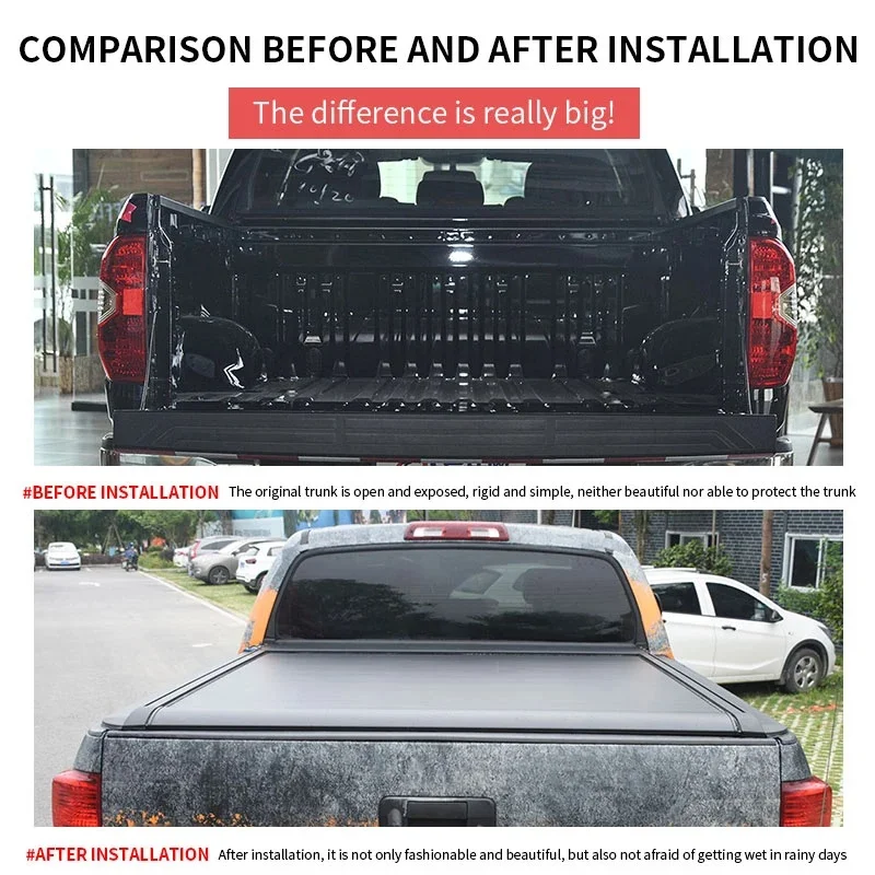 High Quality Electric Waterproof Aluminum Retractle Tonneau Bed Cover With  App Control For Tundra