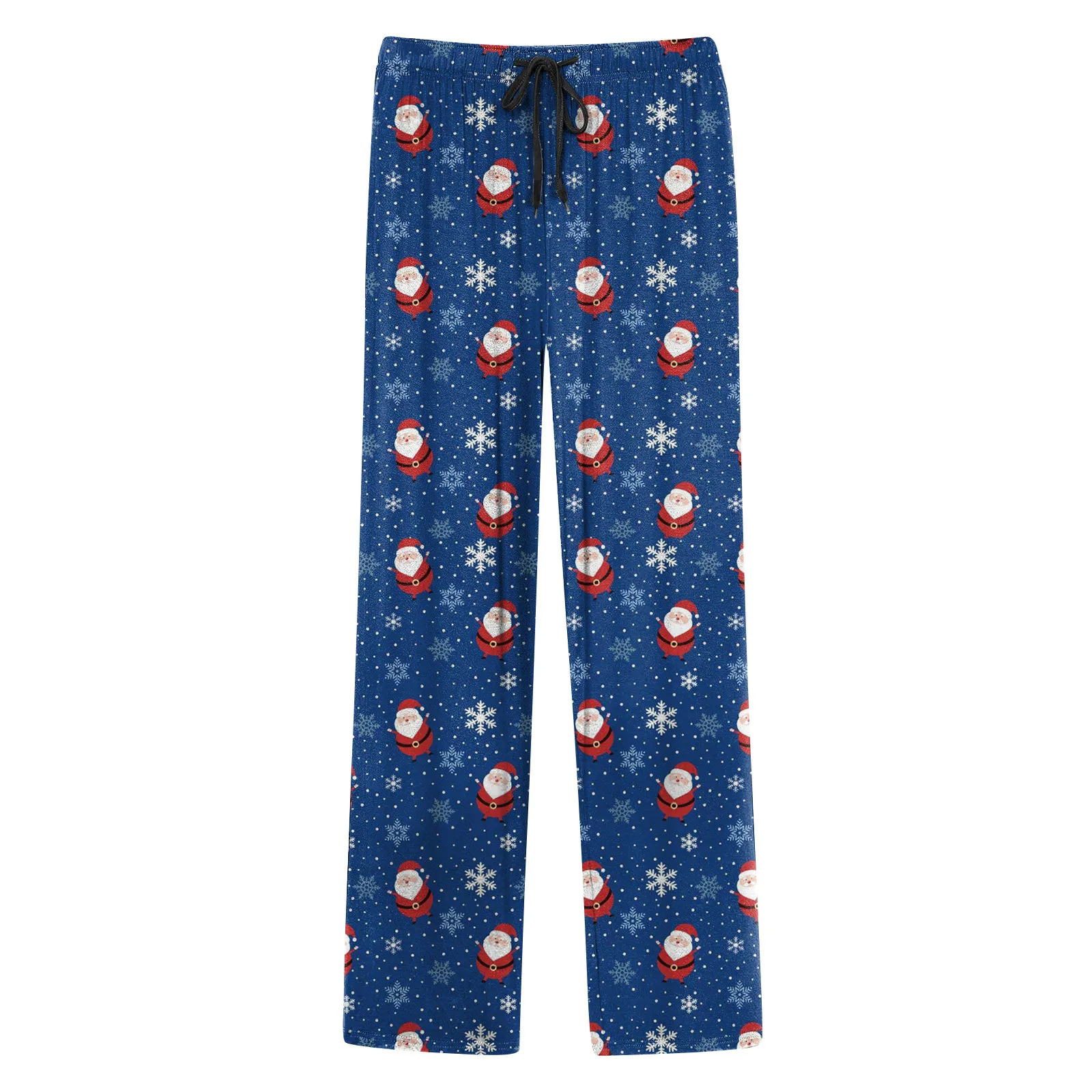 New Christmas Mens Casual Pants Santa Claus Print Pajamas With Drawstring And Pocket Christmas Pants Comfort Homewear 2023