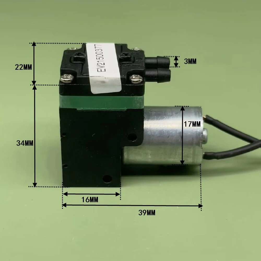 مضخة تفريغ صغيرة DC2-5V 85mA مضخة هواء صغيرة مع معدل تدفق 650 مل / دقيقة ودرجة فراغ 400 مللي أمبير للكشف عن الغاز وأخذ العينات #5