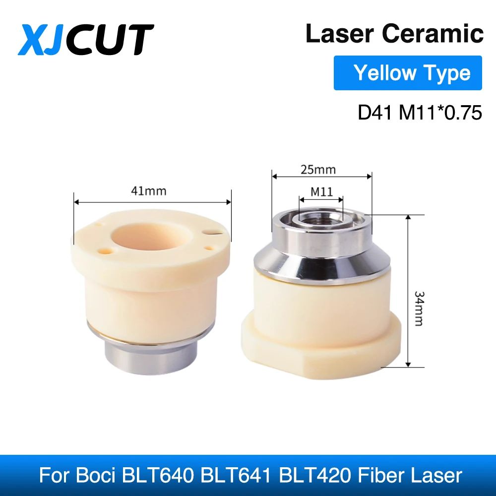 XJCUT BOCI Laser Ceramic Nozzle Holder D41 H34 M11mm For Boci Fiber Laser Cutting Head BLT640 BLT641 BLT420
