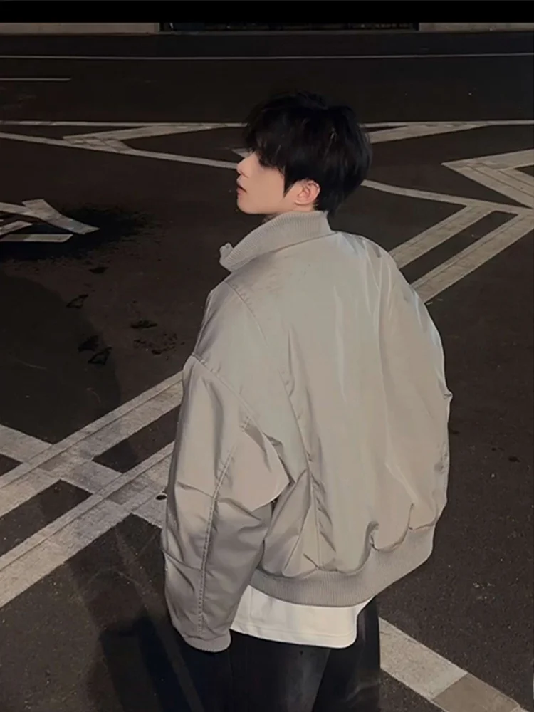 

American Sle Thiened Winter Jaet Cleanfit Baseball Coat Men's Cotton Padded Flight Jaet Warm Casual Outerwear