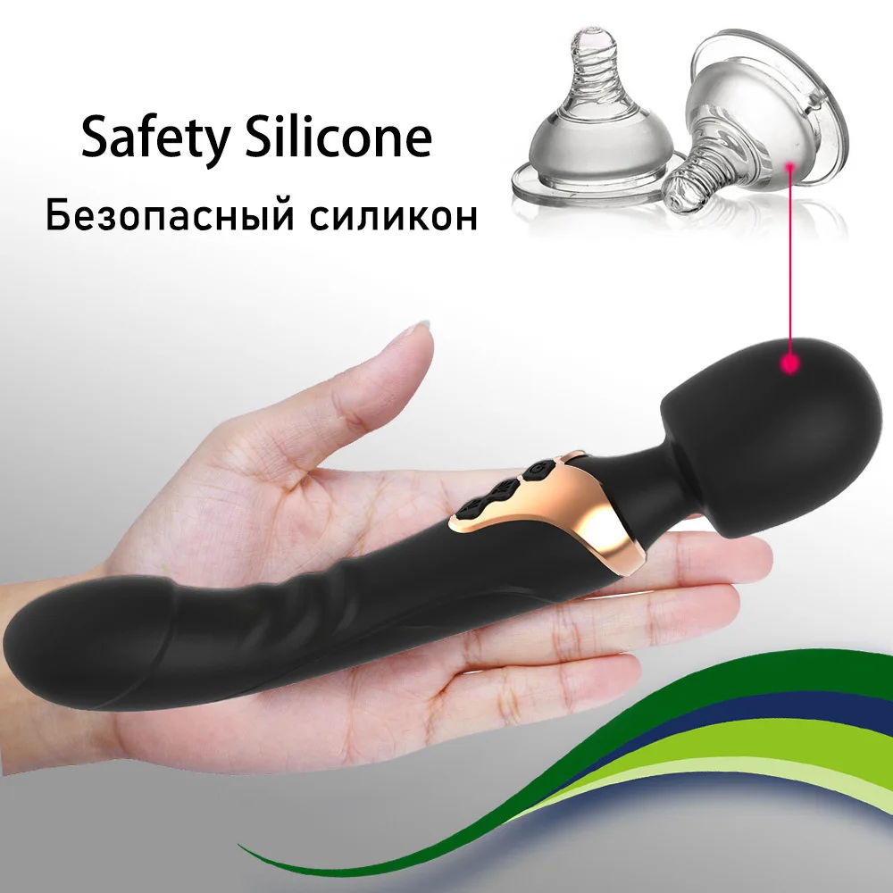 قضبان اصطناعية قوية هزاز محرك مزدوج سيليكون عصا كبيرة الحجم G-بقعة لعبة جنسية للمساج للزوجين محفز البظر للبالغين