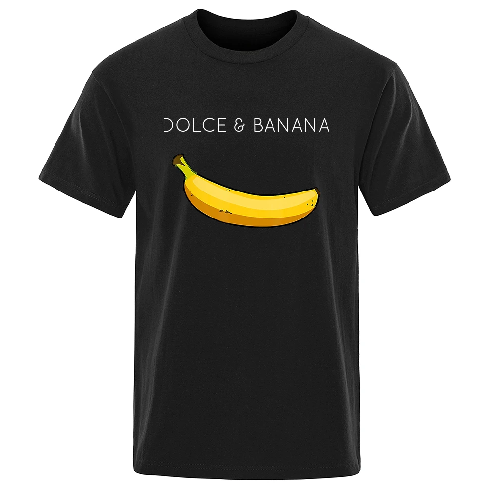 Casual Breathable Tops  Tshirt Male Short Sleeve S-XXXXL Tees Shirts Dolce & Banana Fashion Print Men T-shirts