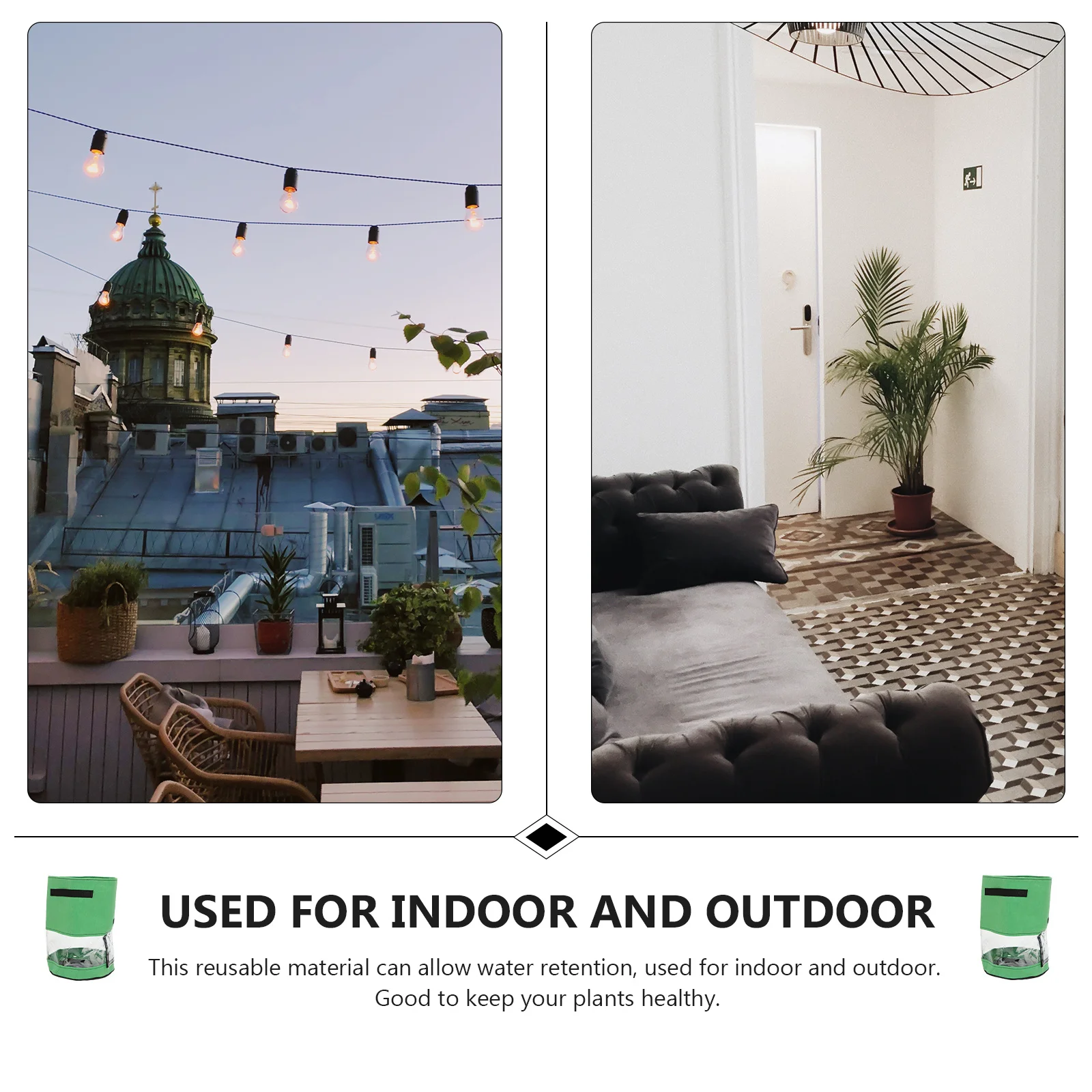 

10 Gallons Vegetable Plant Grow Bag Potato Planting Bag Durable Breathable Non Woven Fabric Reusable for Indoor Outdoor Garden