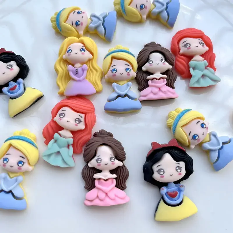 mixed princess girl flat back resin Cabochon DIY handicraft material scrapbook decoration mobile phone headset bow accessories